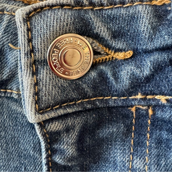 Free People Wild River Denim Handkerchief Asymmetrical Mini Skirt Western&Fairy - Picture 8 of 10